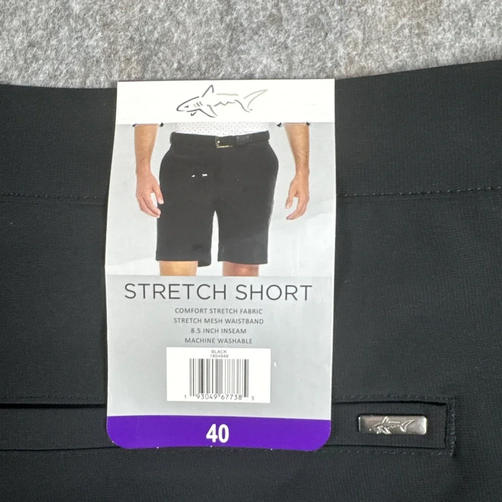 Greg Norman Stretch Flat Front Lightweight Short Black Size‎ 40